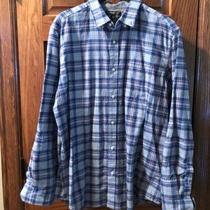 MENS XL BANANA REPUBLIC LUXE FLANNEL SLIM FIT